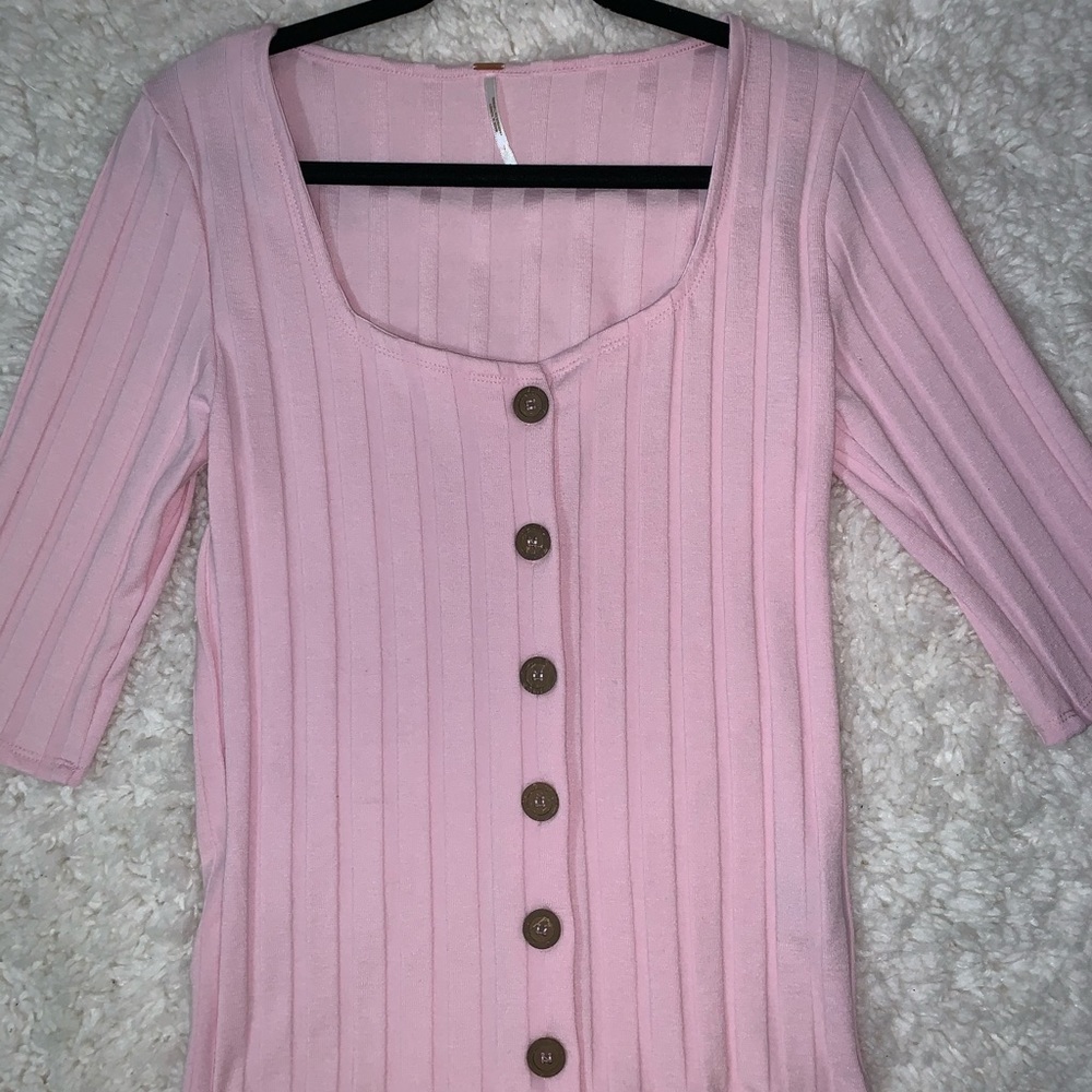 Pale pink Free People shirt